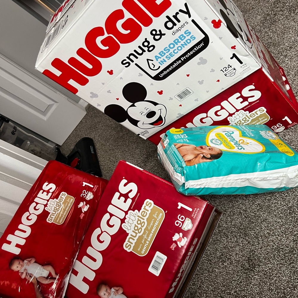 Huggies size 1 diapers!